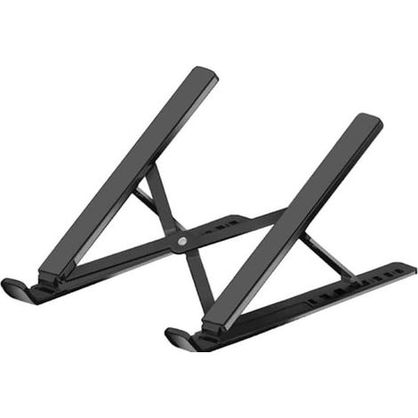 Supporto per laptop regolabile, pieghevole, portatile, ventilato e con sistema di raffreddamento, adatto a laptop e tablet. (1/5)