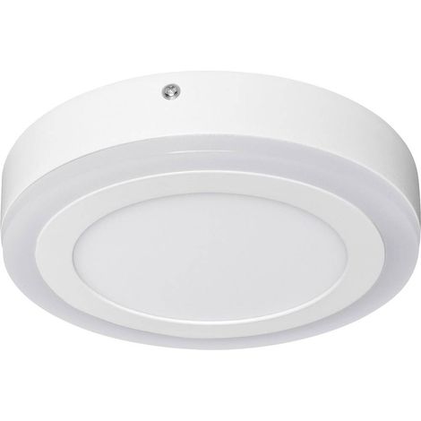 LEDVANCE Apparecchio LED a parete e a soffitto, LED CLICK White / 15 W, 220…240 V, Ampiezza fascio luminoso: 110°, bianco caldo, 3000 K, Materiale: Alluminio, IP20 (1/4)