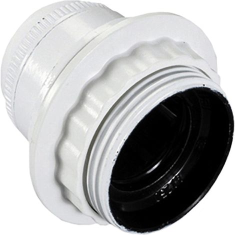 Portalampada E27 Filettato + Ghiera Bianco Set 5 Pezzi - Electraline (1/2)