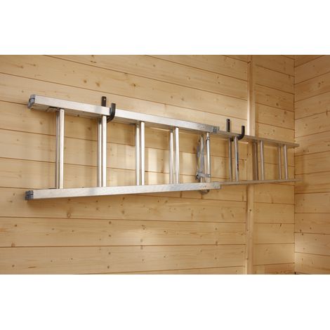 Mottez – Crochet de rangement 200mm – Charge 40kg – F115V – Pour béton armé et espaces confinés – Fixation murale robuste