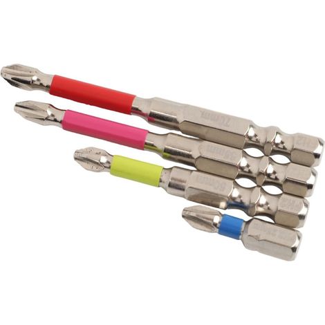 4 embouts PH2 acier allié, pour vissage, atelier et visseuse (1/5)