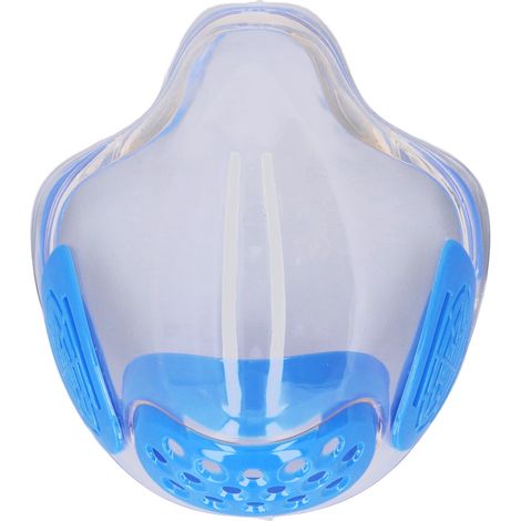 Antibeschlag-Atemschutzmaske aus PC, transparent, spritzwassergeschützt, Atemschutzfilter, Gesichtsschutz für Lehrer und Erwachsene, blau (1/5)