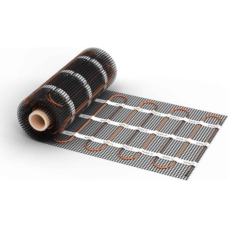 Chauffage au sol électrique ultra-mince 160 W/m² – Natte chauffante pour carrelage – Économie d'énergie – Installation facile – Warm-On