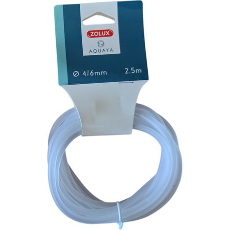 Tuyau à air silicone ø 4/6 mm 2.5 mètres pour aquarium - zolux
