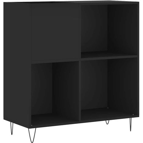 Maison Exclusive - Mueble para discos madera contrachapada negro (1/5)