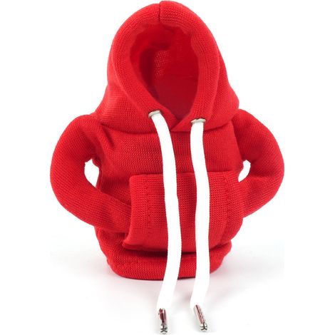 Limitierte Weihnachtsedition: Schalthebelabdeckung im Hoodie-Stil mit Handbremshebel – Rot (1/4)
