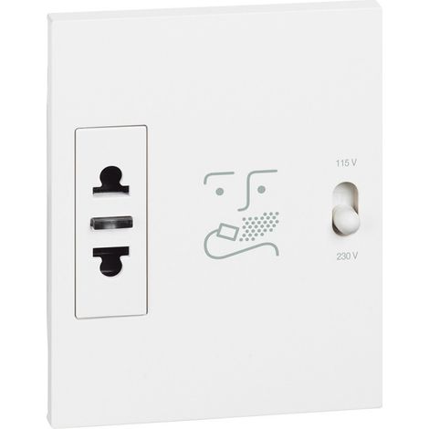 Prise rasoir Living Now 3 modules - blanc (BTKW4177)