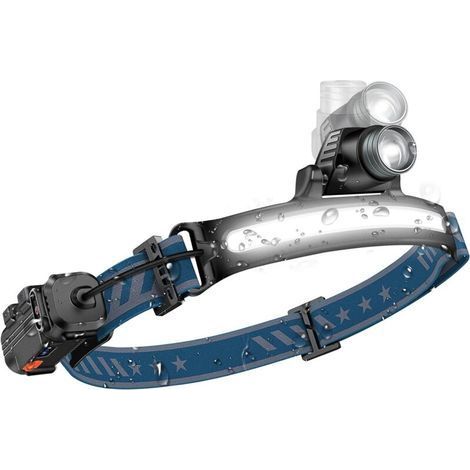 Rechargeable LED Headlamp, Headlamp 2000 Lumens, Sensor Zoom Head Torch, 6 Modes, Halo Light IPX65 (1/5)