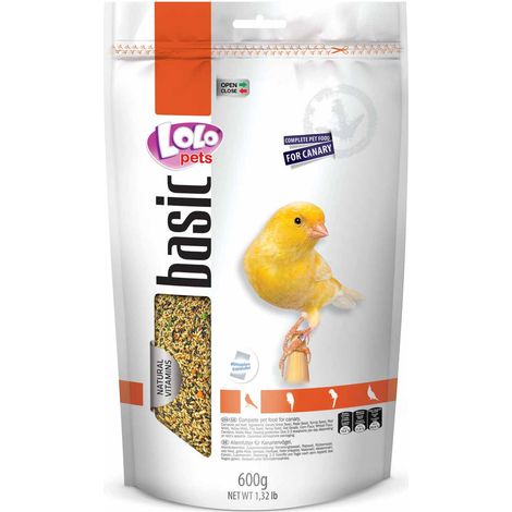LoLo Pets BASIC 600g alimento para CANARIOS (1/2)