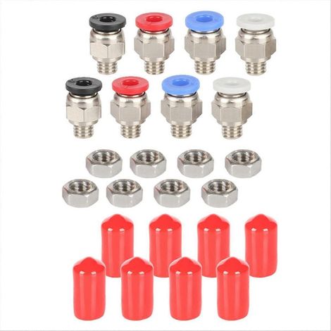 Pneumatikverbinder PC4-M6 mit Mutter für 3D-Druckerteile