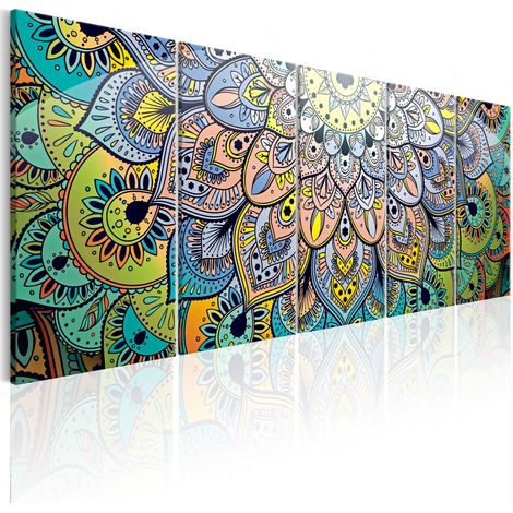 Quadro - Mandala: Peacock's Tail - 225x90 (1/4)