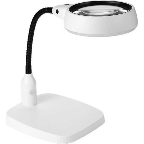 Loupe de bureau HD 10x portable rétroéclairée pour la lecture, la réparation et l'entretien de livres (UE) (1/5)