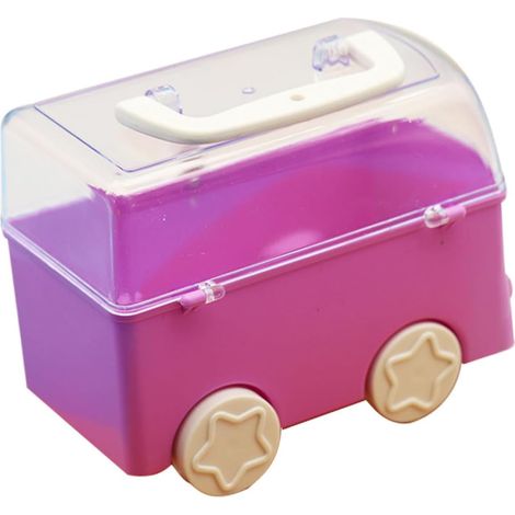Boîte De Rangement Forme De Voiture Bacs De Rangement Plastique Avec Couvercles Coffre à Jouets Pour Articles Divers Décoration De Voiture Mignonne (1/5)