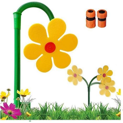 Arroseur Crazy Daisy, ludique pour le jardin, arroseur de fleurs rotatif à 360°, idéal pour l'arrosage de la pelouse et des
