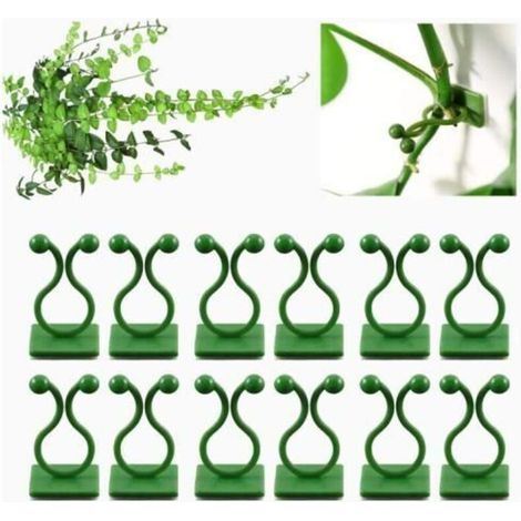 Plant Support Clips, 100-Pack for Trellises, Wall Clips for Climbing Plants