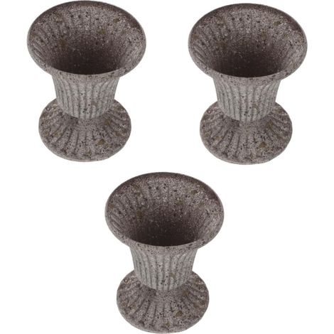 3 Pièces Vase de cimetière Décoration Fleurs Pierres tombales Pierre tombale Bouquet Vase cimetiere Pot de Fleur vases commémoratifs pour Les mémorial du cimetière Le Fer (1/5)