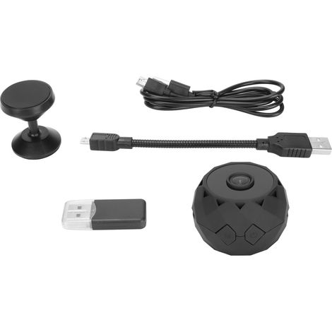 Caméra de Sécurité WiFi Mini Sans Fil 1080P HD, Vision Nocturne Infrarouge, Angle Large 120°