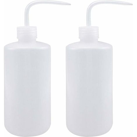 Pièces Arrosoir Bouteille d'arrosage en Plastique, 500ML Flacons Souples avec Pipette étroite, Transparent Flacons de Lavage de Ta
