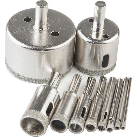 1 jeu de forets cloches - Kit de perçage pour marbre et carrelage 3/4/5/6/8/10/12/18/32/50 mm (1/5)