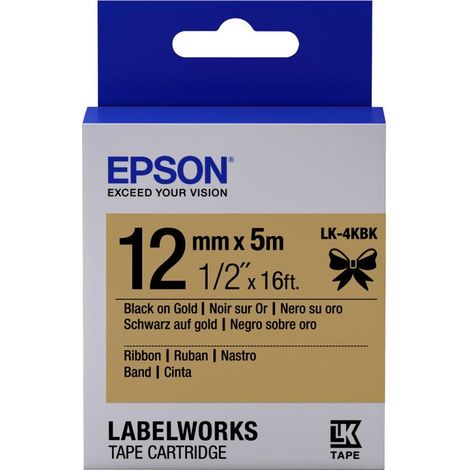 Epson LK-4KBK cinta para impresora de etiquetas Negro en el oro (1/3)
