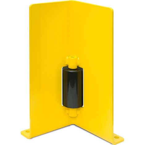 Moravia Anfahrschutz Winkel mit Leitrolle schwarz/gelb 400 x 160 x 6 mm (1/4)