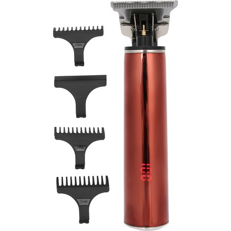 Tondeuse à cheveux électrique étanche pour usage domestique avec écran LCD, rouge (1/5)