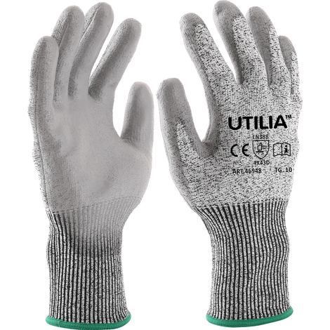 Utilia GUANTI ANTITAGLIO IN NYLON/POLIURETANO Col. Grigio tg. 8 12.00 paia