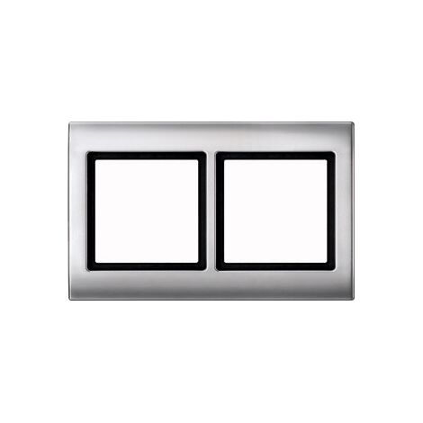 Placa de interruptor Merten 400260 marco doble aluminio