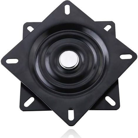 Roulement Carrée De Plateau Tournant, 15Cm, Base Pivotant, Pour Les Meubles Sofa Tv Et Tabouret De Bar, Noir (1/4)
