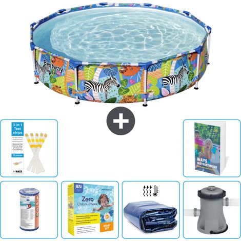 Bestway Piscina Bestway Steel Pro Rotonda - Giungla - 305x66 cm - 7-pezzi S50 (1/5)