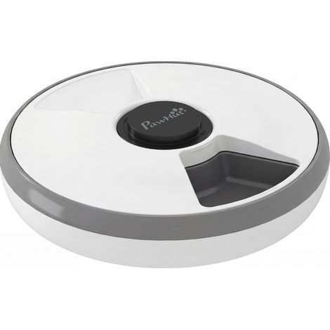 CHICFURN Distributore automatico di cibo per gatti 31,5 x 31,5 x 8,3 cm grigio LED (1/5)