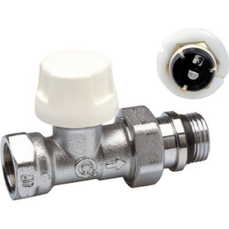 Corps thermostatique droit femelle 3/8" avec pré-réglage corps laiton chromé - THERMADOR CT12DP