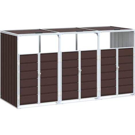Un chariot de stockage pour trois conteneurs en acier. (1/5)
