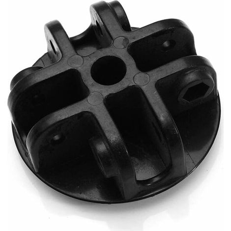 Support central de toit à 4 voies, pièces de rechange pour tonnelle - En plastique - Noir - Pour tonnelle, tente, parasol, tonnelle, Noir (1/4)