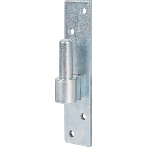 Alberts 306816 Cardine su piastra, forma bavarese con gancio DI o DII, zincato blu, entrata Ø16 mm, Piastra 180 x 40 mm (1/2)