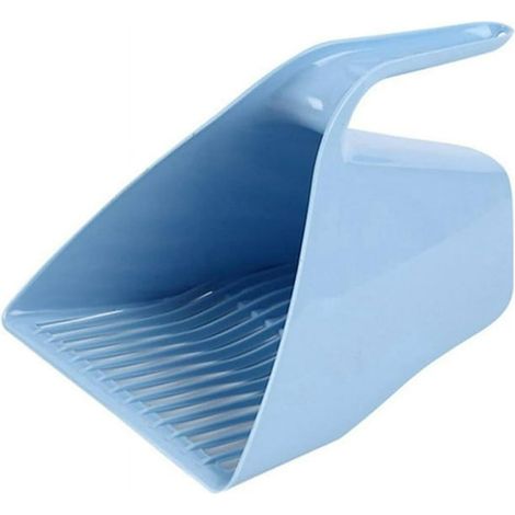 1 blaue Katzenstreuschaufel, Sandkasten-Reinigungswerkzeug, Kotschaufel aus Kunststoff, Katzenhygiene-Zubehör, 1 Stück. (1/4)