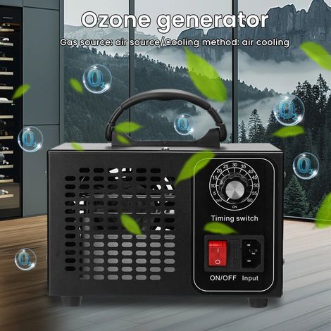 Générateur d'ozone 60 g/h, purificateur d'air portable pour maison, voiture et bureau, neutralisateur d'odeurs et de fumée (1/5)