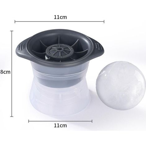 Set mit 2 großen, rosafarbenen, kugelförmigen Eiswürfelformen – 6 cm (1/4)