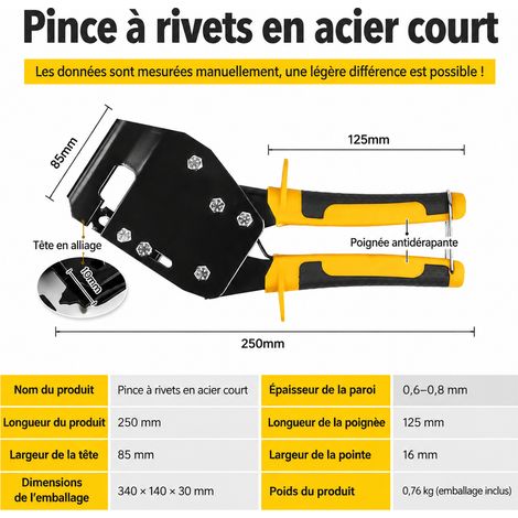 Pince à sertir pour ossature métallique tête coudée modèle court réf 2952 1,1 kg – Livraison gratuite