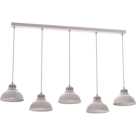 Suspension barre 5 lumières E27 cachemire en acier 125 cm (1/5)