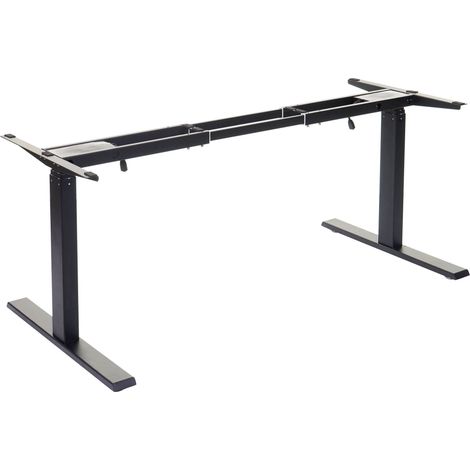 Gestell HHG-766, variables Tischgestell für Schreibtisch, elektrisch höhenverstellbar Memory 29kg schwarz (1/5)