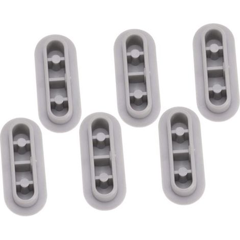 Set di 6 protezioni universali per sedile WC, antiscivolo, comode e asciutte facili da installare - Adatte a tutti i sedili WC - Grigio (1/5)
