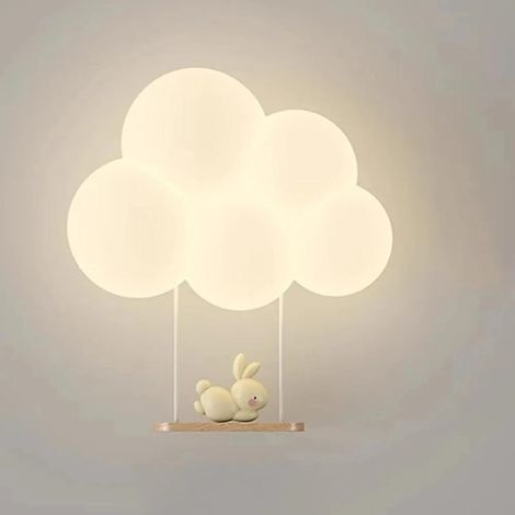 Dekorative LED-Wolken-Wandleuchte für Kinder – Wandlampe für Mädchen- oder Jungenzimmer, modernes Nachtlicht für Schlafzimmer, Wohnzimmer oder Flur (B)
