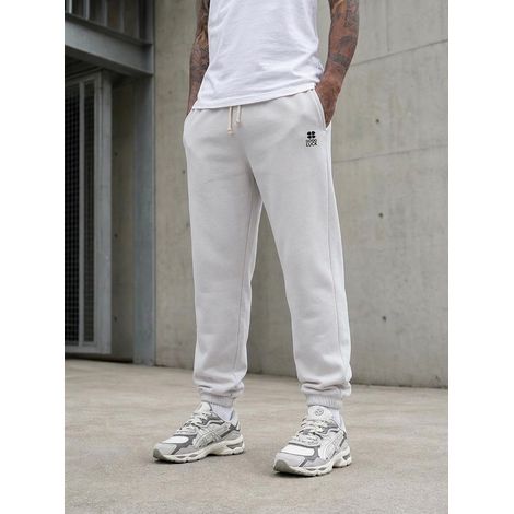 Pantaloni della tuta grigi da uomo con logo GOOD LUCK stampato, taglia M (1/5)