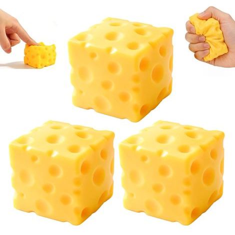 3PCS Squishy Fromage,Jouet Anti Stress Fromage,Squishy Anti Stress Jouet À Presser en Forme De Fromages Jaune,Convient aux Enfants,aux Adultes,au Bureau,à la Maison et en Voyage (1/5)