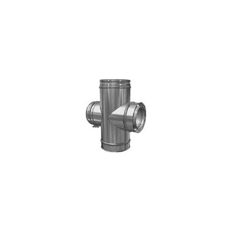 ICS T-Stück 90° mit Putztür für Festbrennstoffe rund 130mm