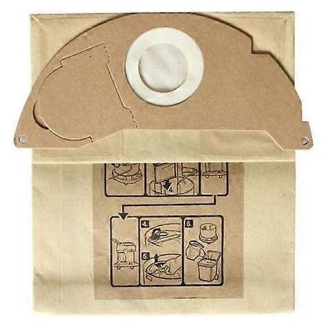 Lot de 10 sacs de rechange pour aspirateur Kärcher A2004/ A2054 / WD2250/ MV2/ WD2-AquaForge (1/5)