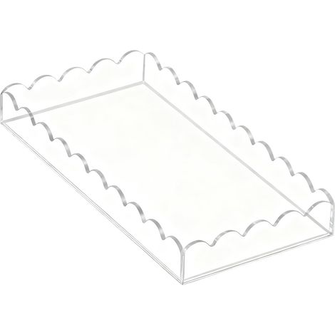 Tablett 20 x 10 x 2 5 cm transparentes Serviertablett aus