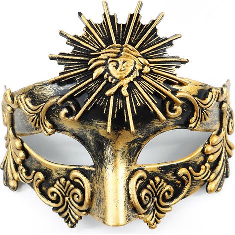 Masque de bal masqué, masque romain-grec en plastique pour fête d'Halloween (1/5)