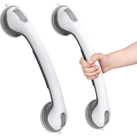 Juego de 2 barras de apoyo con ventosa para bañera y ducha, 40 cm, barras de seguridad para el baño para personas mayores. (1/5)